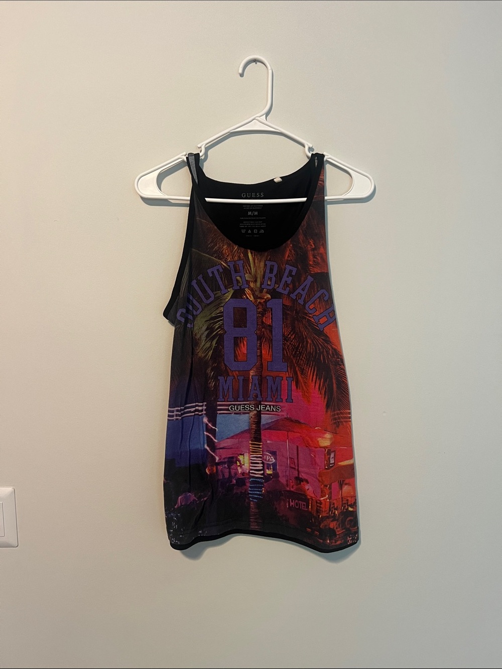 Guess Tropical Graphic '81 Miami' Multicolor Tank